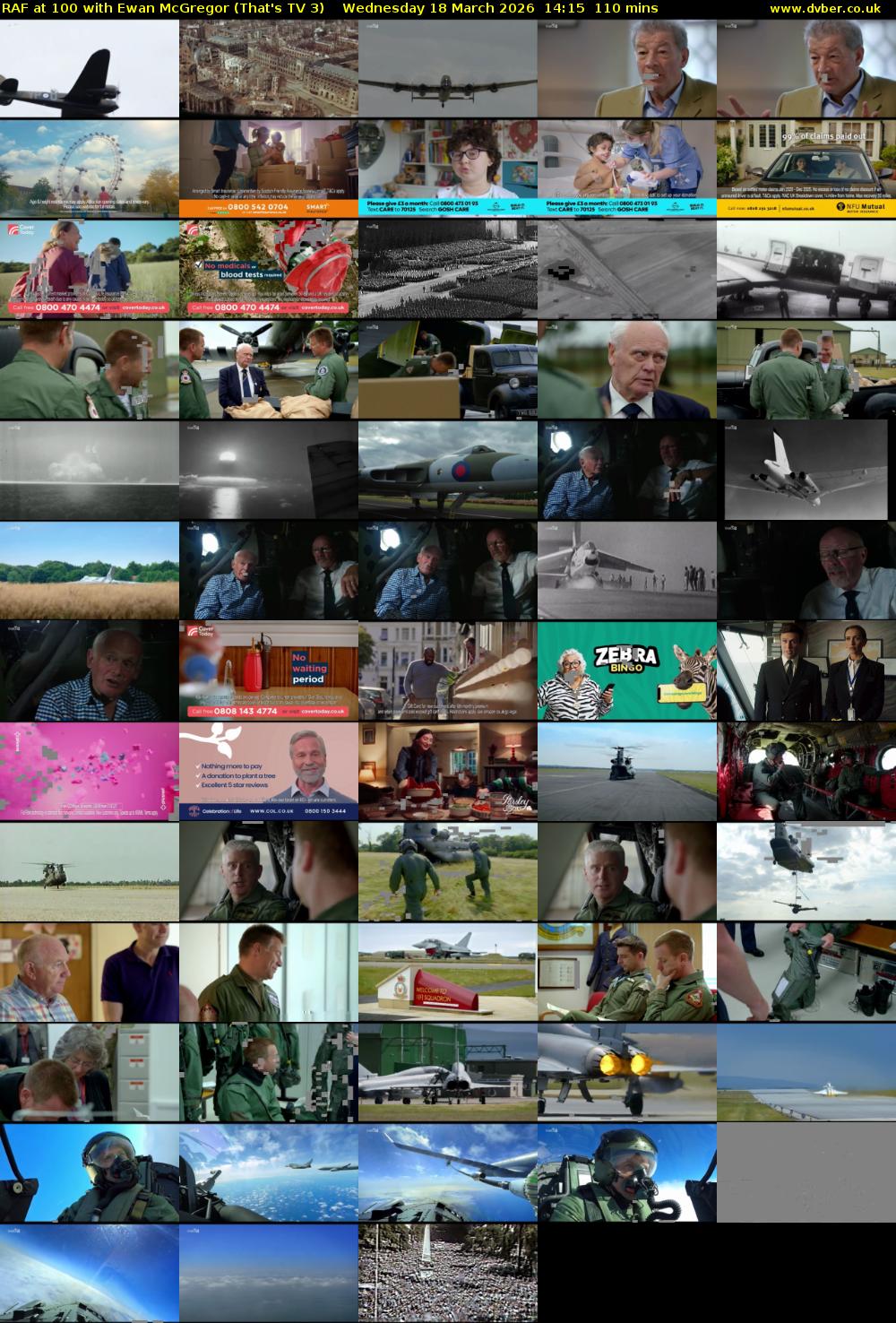 RAF at 100 with Ewan McGregor (That's TV 3) Wednesday 18 March 2026 14:15 - 16:05