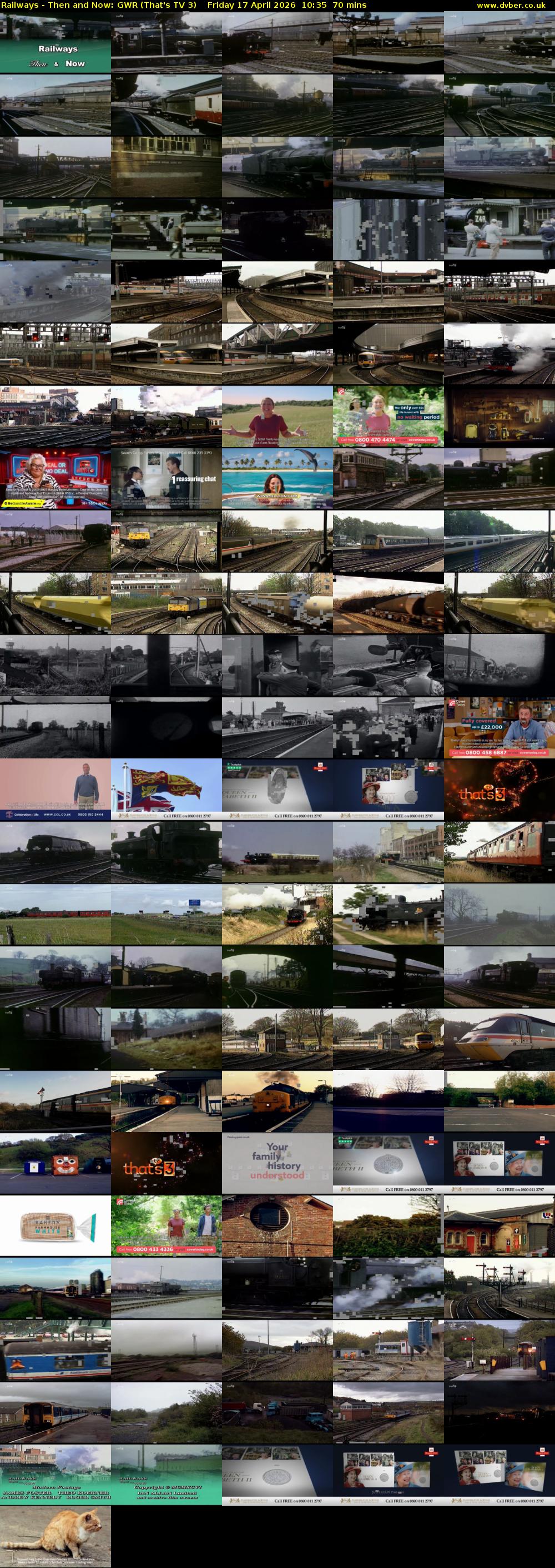 Railways - Then and Now: GWR (That's TV 3) Friday 17 April 2026 10:35 - 11:45
