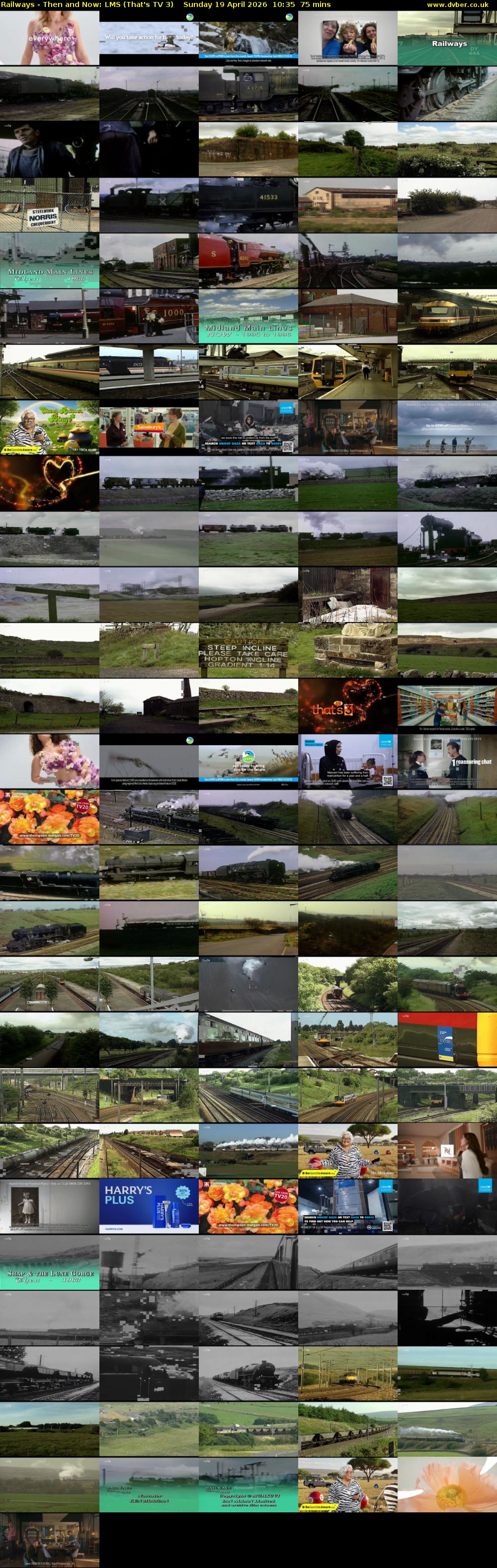 Railways - Then and Now: LMS (That's TV 3) Sunday 19 April 2026 10:35 - 11:50