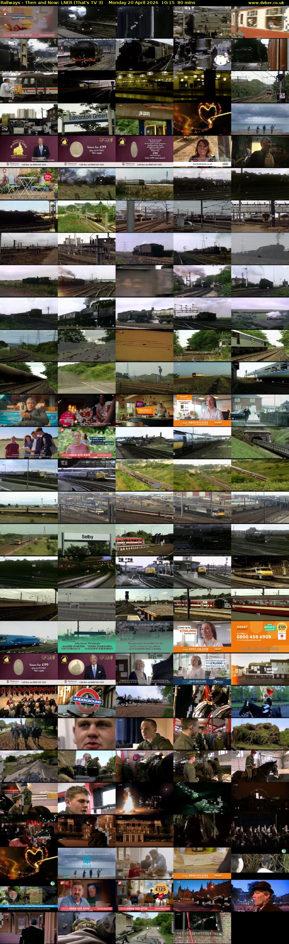 Railways - Then and Now: LNER (That's TV 3) Monday 20 April 2026 10:15 - 11:35