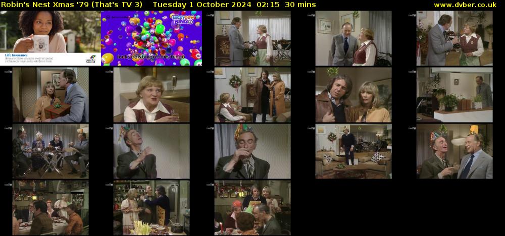 Robin's Nest Xmas '79 (That's TV 3) Tuesday 1 October 2024 02:15 - 02:45