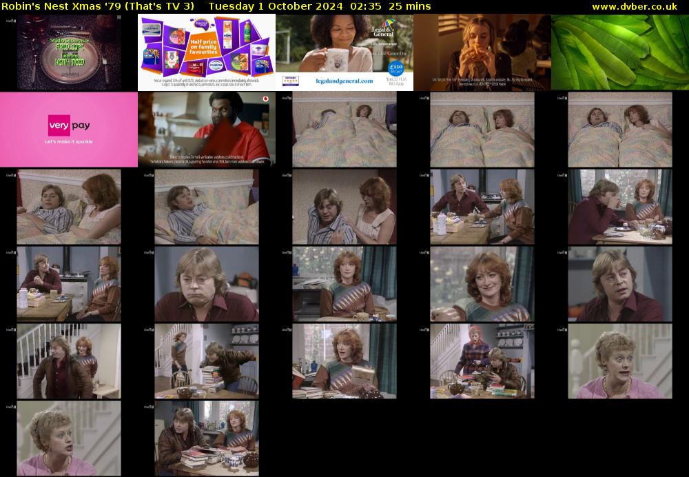 Robin's Nest Xmas '79 (That's TV 3) Tuesday 1 October 2024 02:35 - 03:00