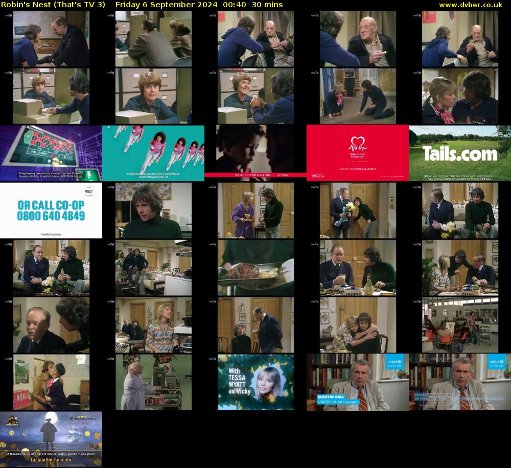 Robin's Nest (That's TV 3) Friday 6 September 2024 00:40 - 01:10