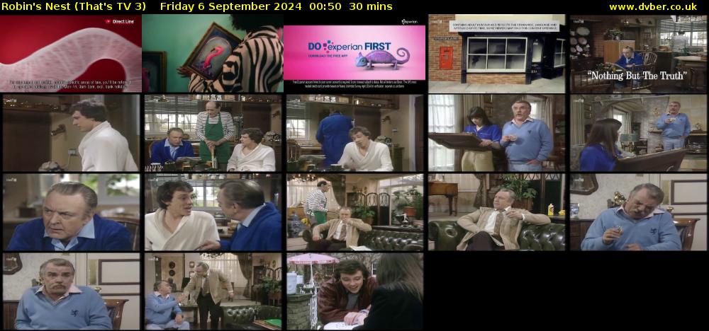 Robin's Nest (That's TV 3) Friday 6 September 2024 00:50 - 01:20