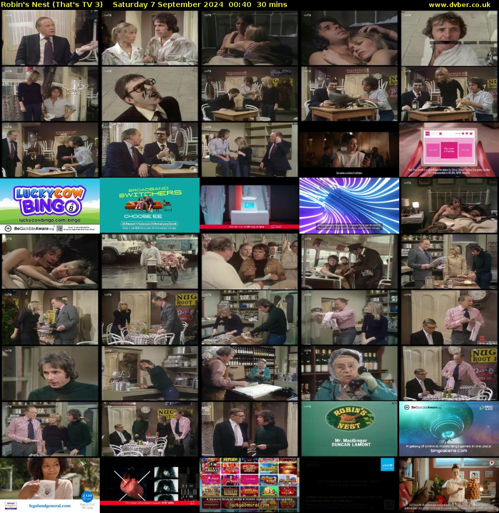 Robin's Nest (That's TV 3) Saturday 7 September 2024 00:40 - 01:10