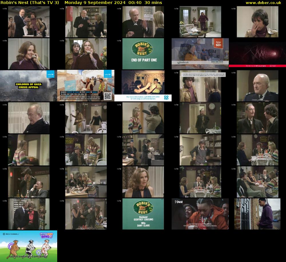 Robin's Nest (That's TV 3) Monday 9 September 2024 00:40 - 01:10