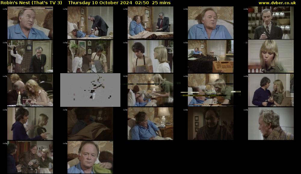 Robin's Nest (That's TV 3) Thursday 10 October 2024 02:50 - 03:15