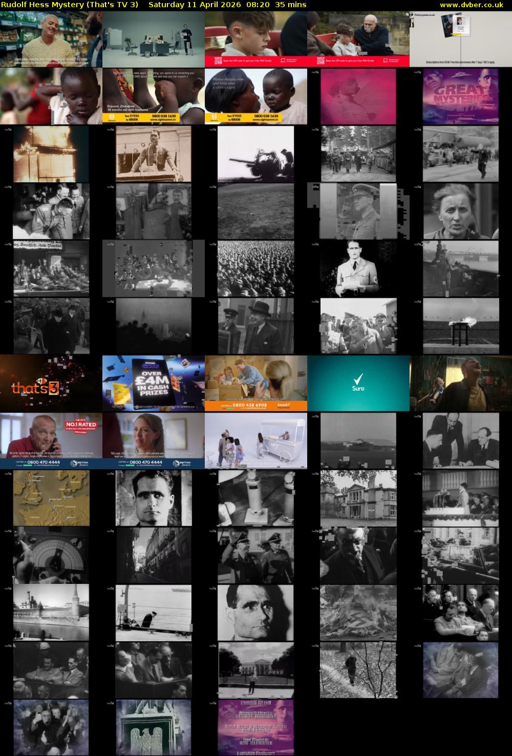 Rudolf Hess Mystery (That's TV 3) Saturday 11 April 2026 08:20 - 08:55