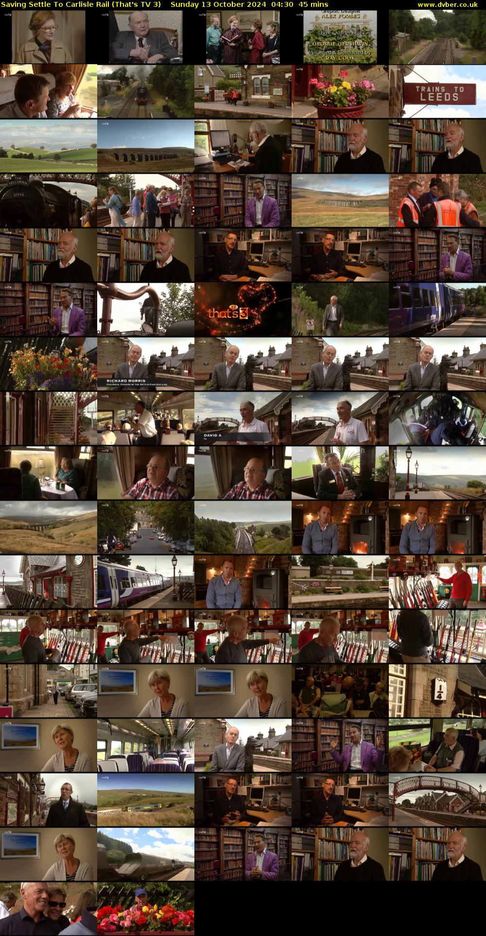 Saving Settle To Carlisle Rail (That's TV 3) Sunday 13 October 2024 04:30 - 05:15