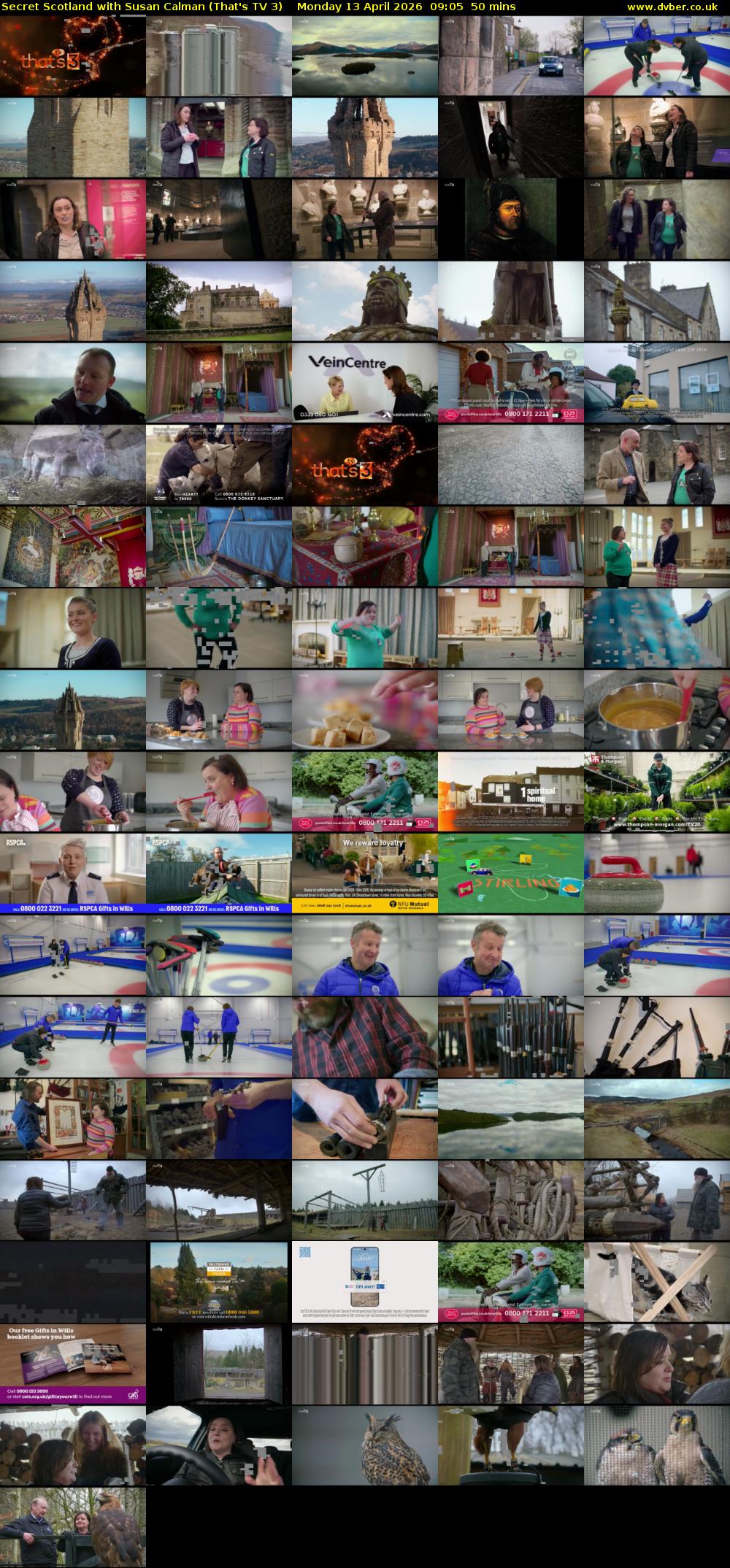 Secret Scotland with Susan Calman (That's TV 3) Monday 13 April 2026 09:05 - 09:55
