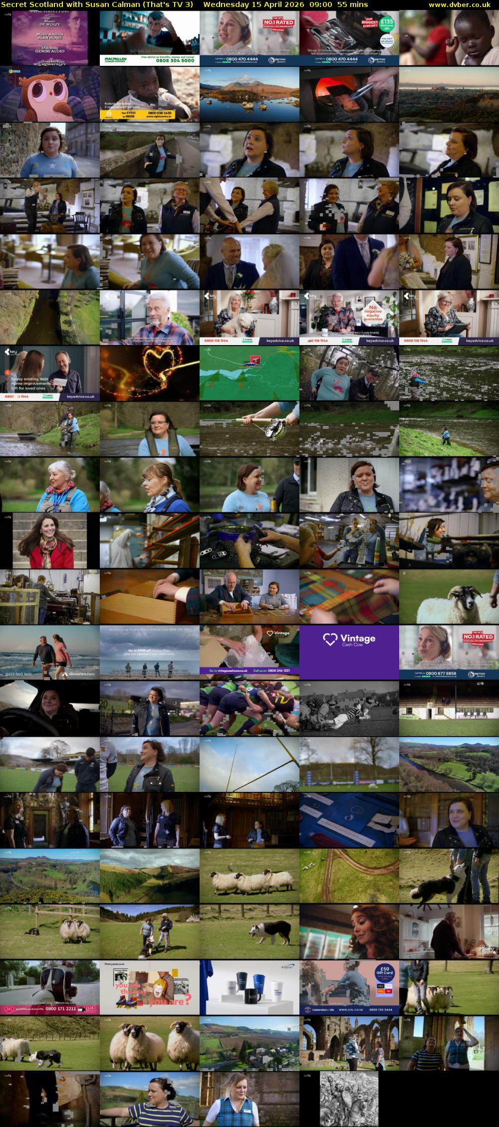 Secret Scotland with Susan Calman (That's TV 3) Wednesday 15 April 2026 09:00 - 09:55