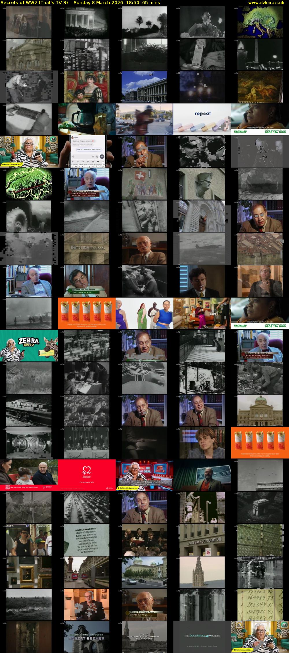 Secrets of WW2 (That's TV 3) Sunday 8 March 2026 18:50 - 19:55