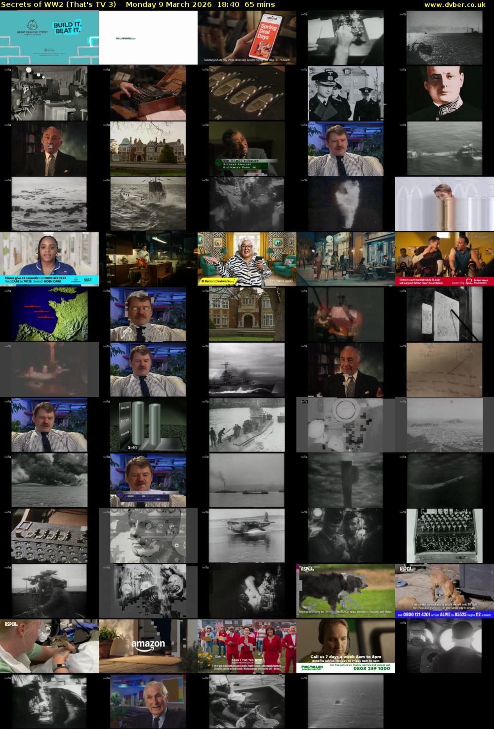 Secrets of WW2 (That's TV 3) Monday 9 March 2026 18:40 - 19:45