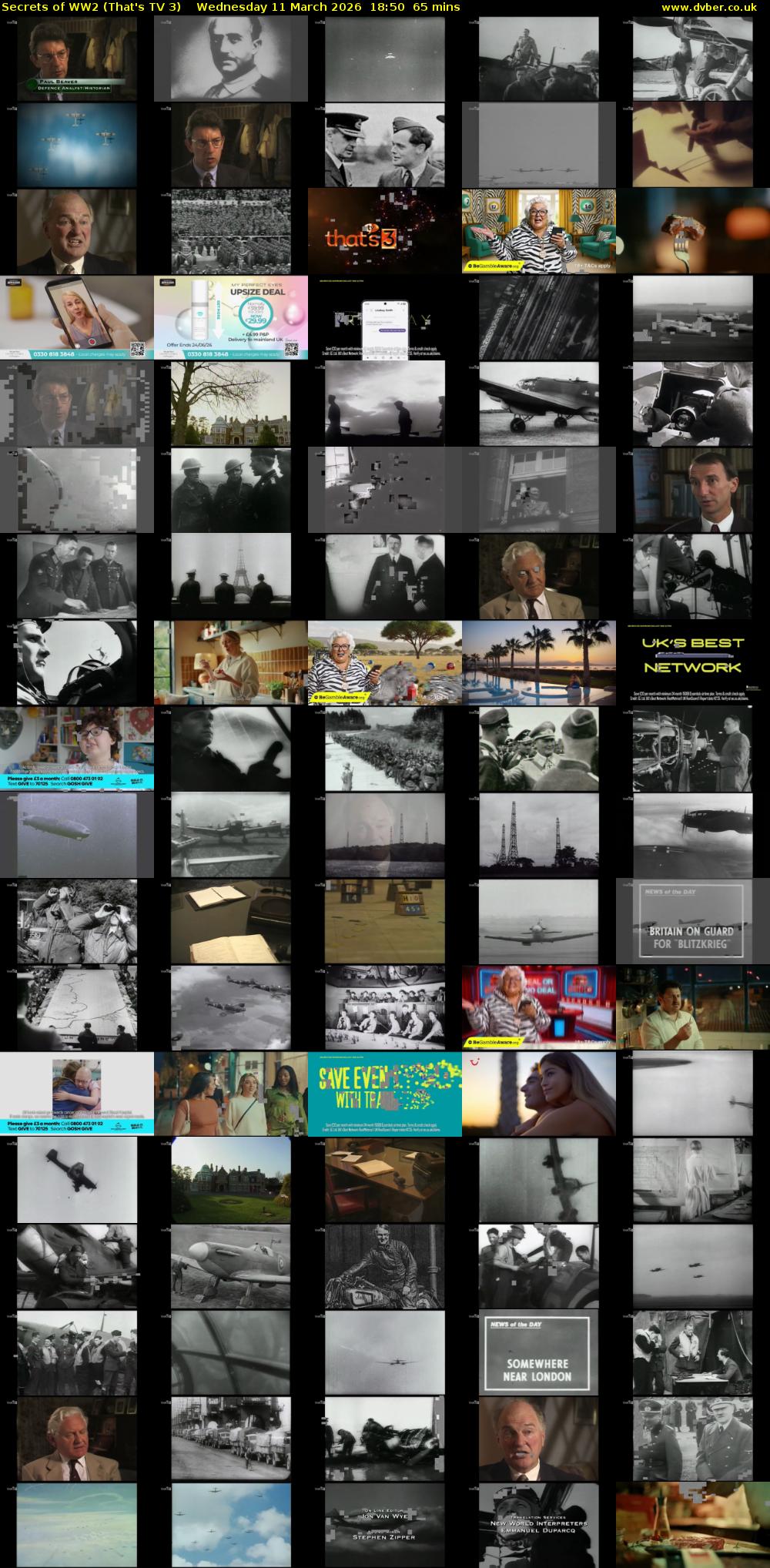 Secrets of WW2 (That's TV 3) Wednesday 11 March 2026 18:50 - 19:55