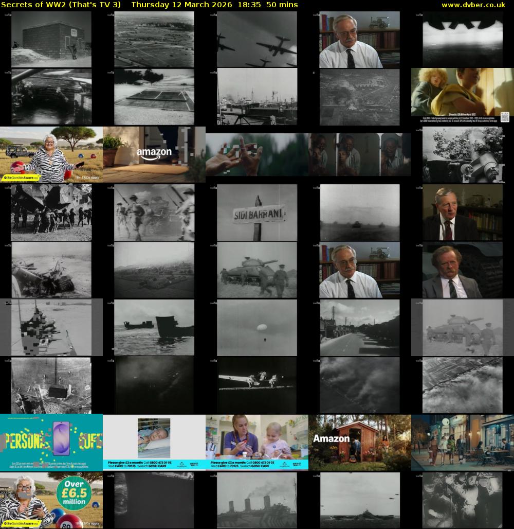 Secrets of WW2 (That's TV 3) Thursday 12 March 2026 18:35 - 19:25