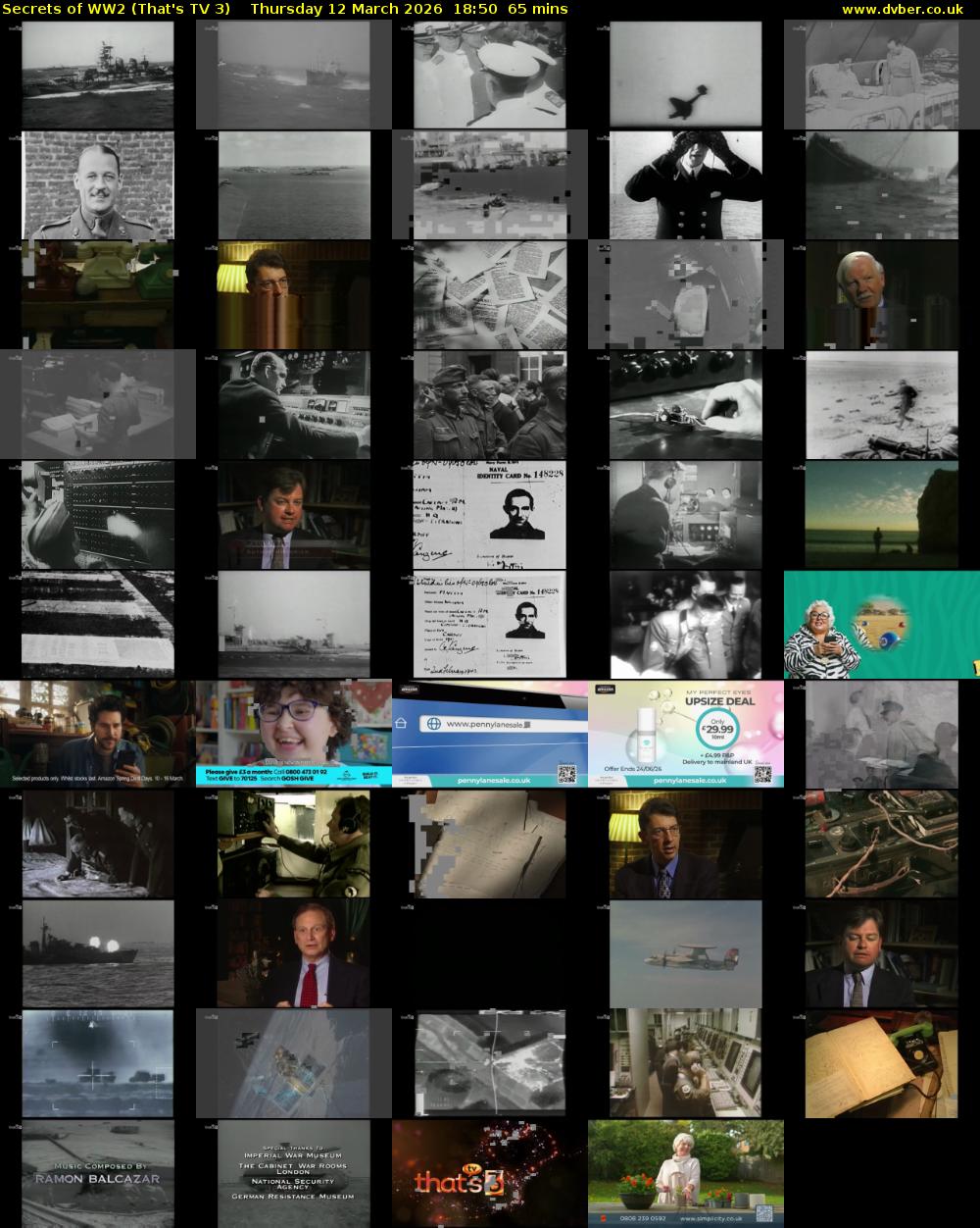 Secrets of WW2 (That's TV 3) Thursday 12 March 2026 18:50 - 19:55