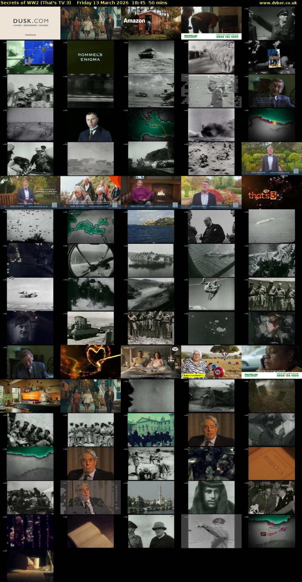 Secrets of WW2 (That's TV 3) Friday 13 March 2026 18:45 - 19:35