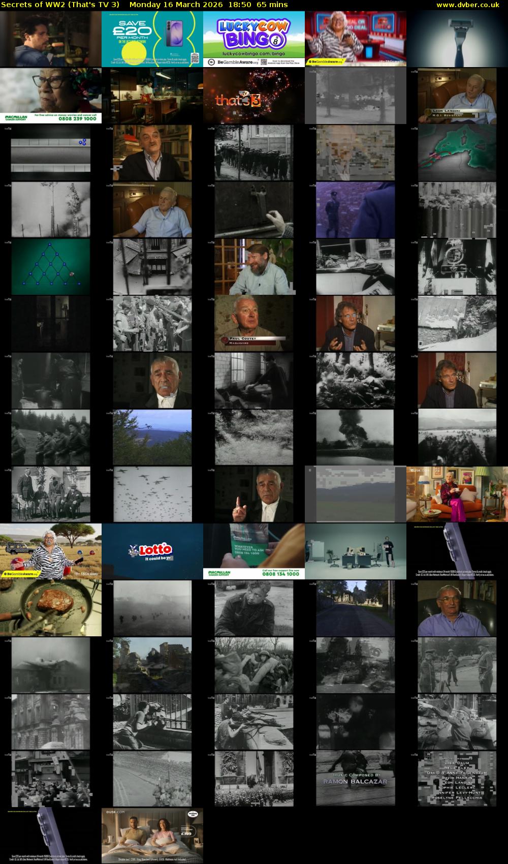 Secrets of WW2 (That's TV 3) Monday 16 March 2026 18:50 - 19:55