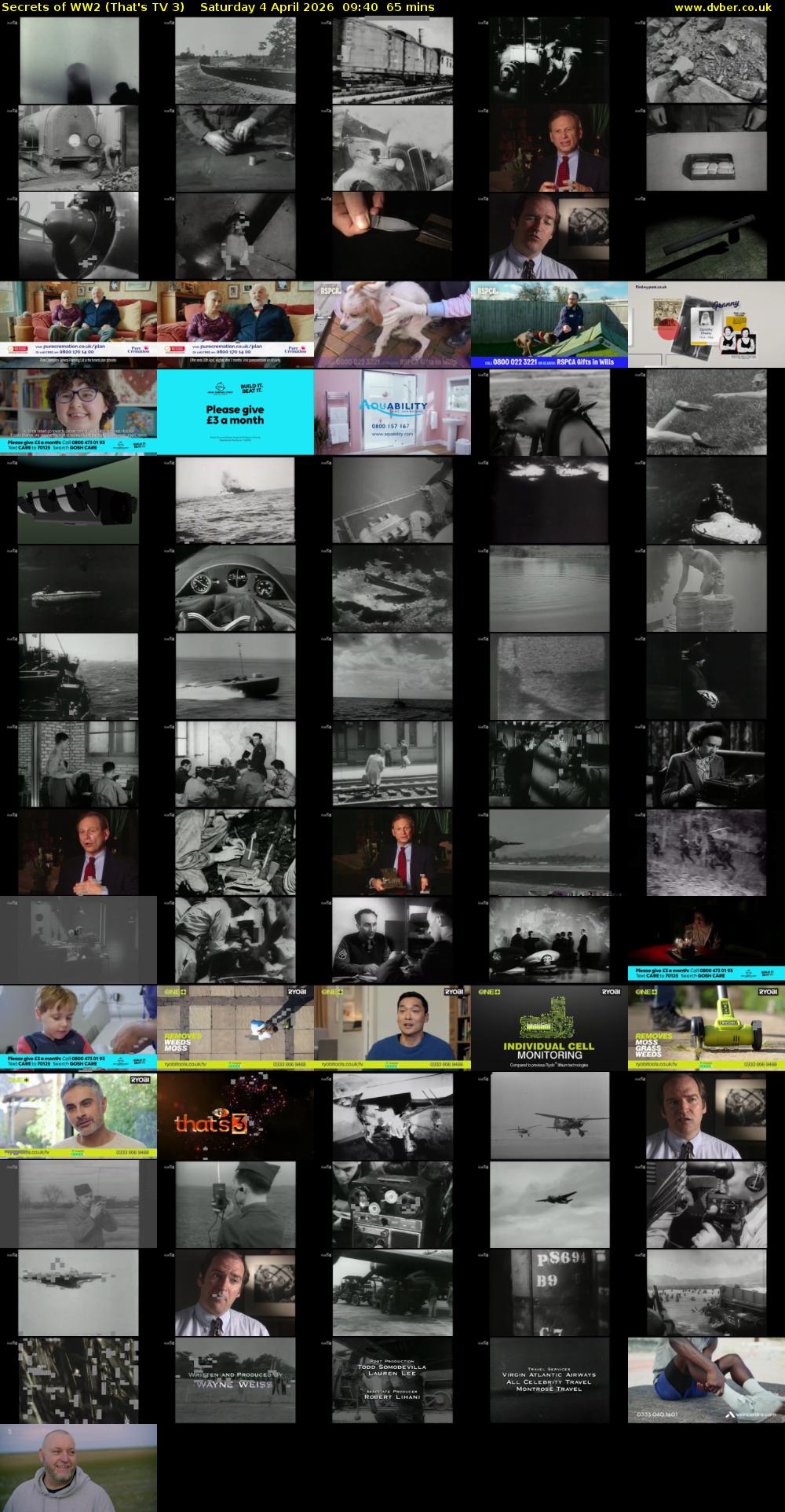 Secrets of WW2 (That's TV 3) Saturday 4 April 2026 09:40 - 10:45