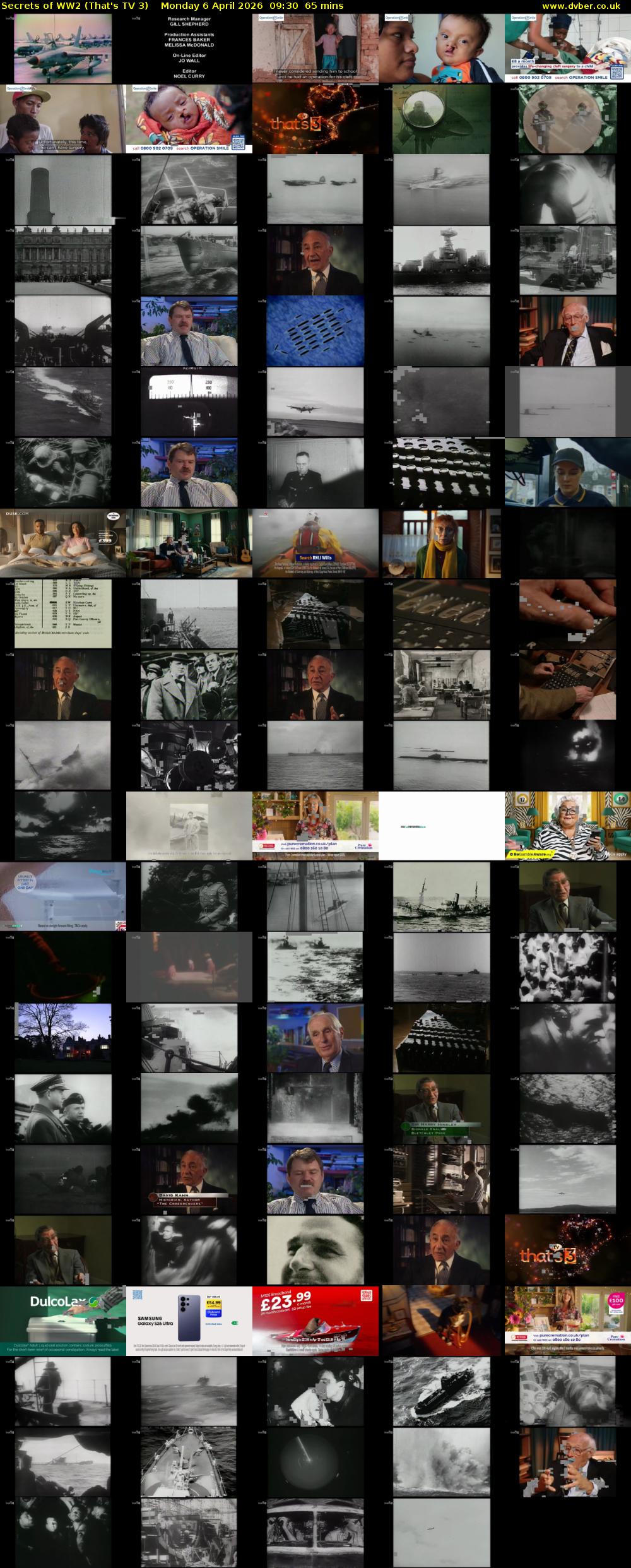 Secrets of WW2 (That's TV 3) Monday 6 April 2026 09:30 - 10:35