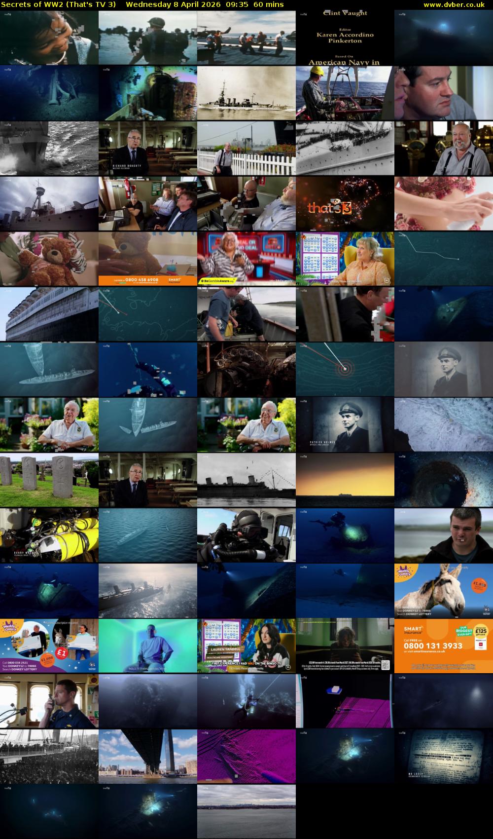 Secrets of WW2 (That's TV 3) Wednesday 8 April 2026 09:35 - 10:35