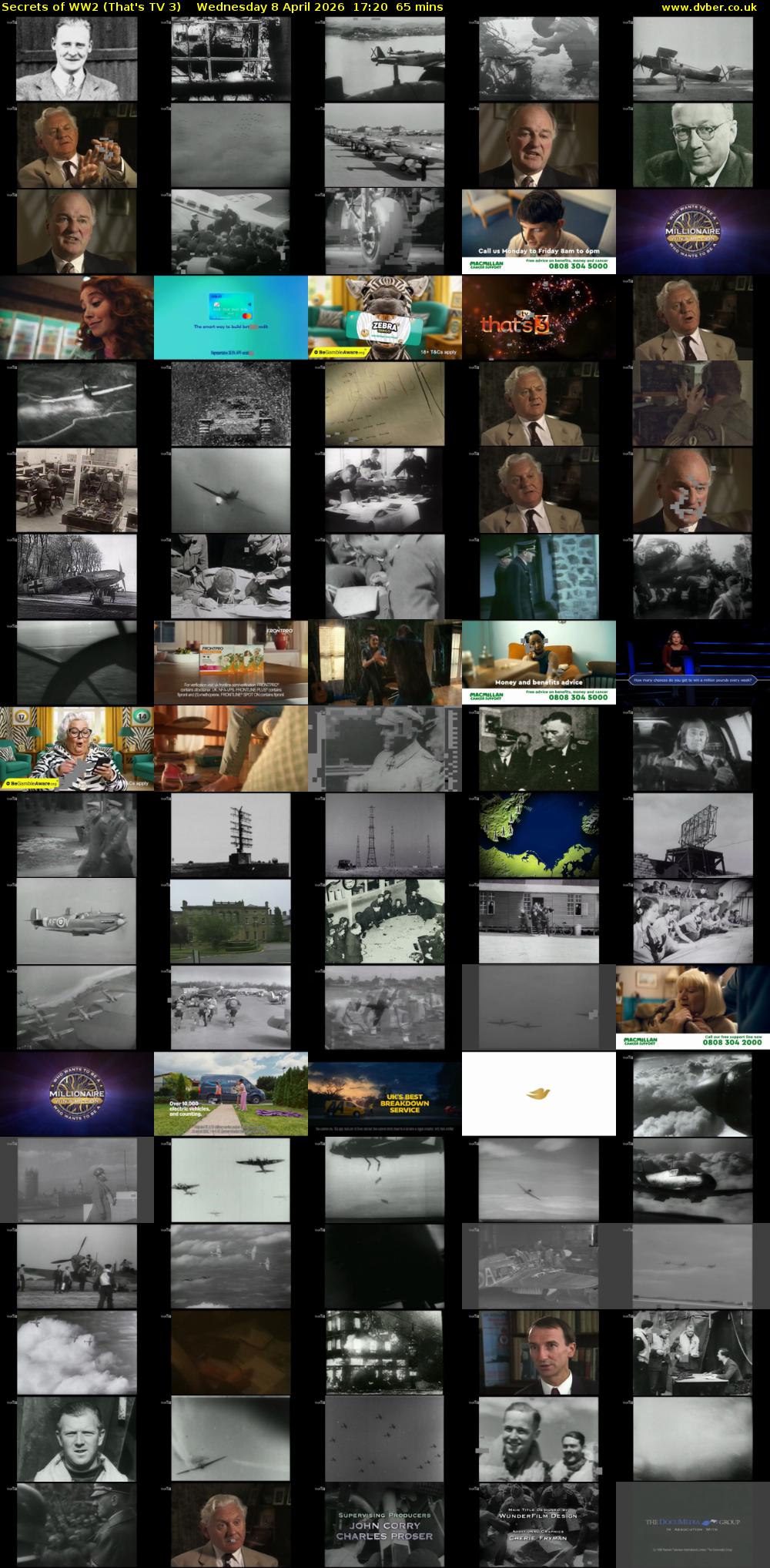 Secrets of WW2 (That's TV 3) Wednesday 8 April 2026 17:20 - 18:25