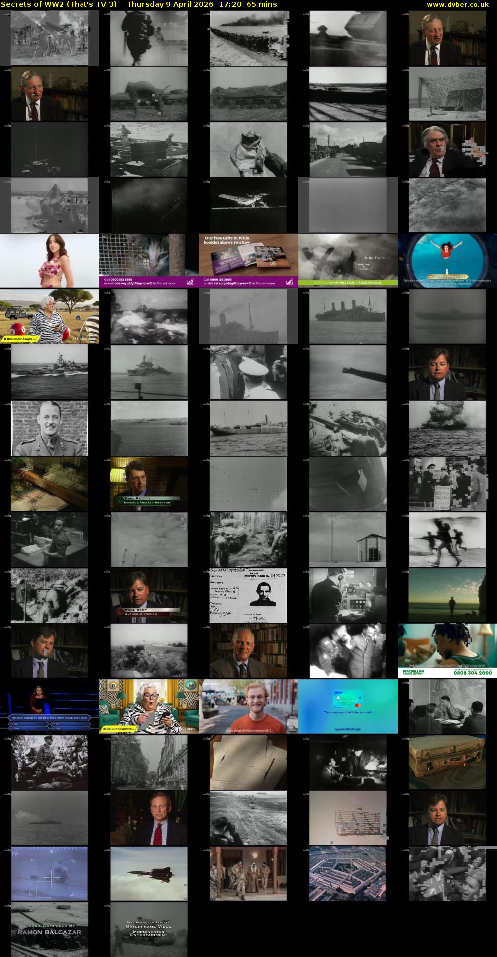 Secrets of WW2 (That's TV 3) Thursday 9 April 2026 17:20 - 18:25