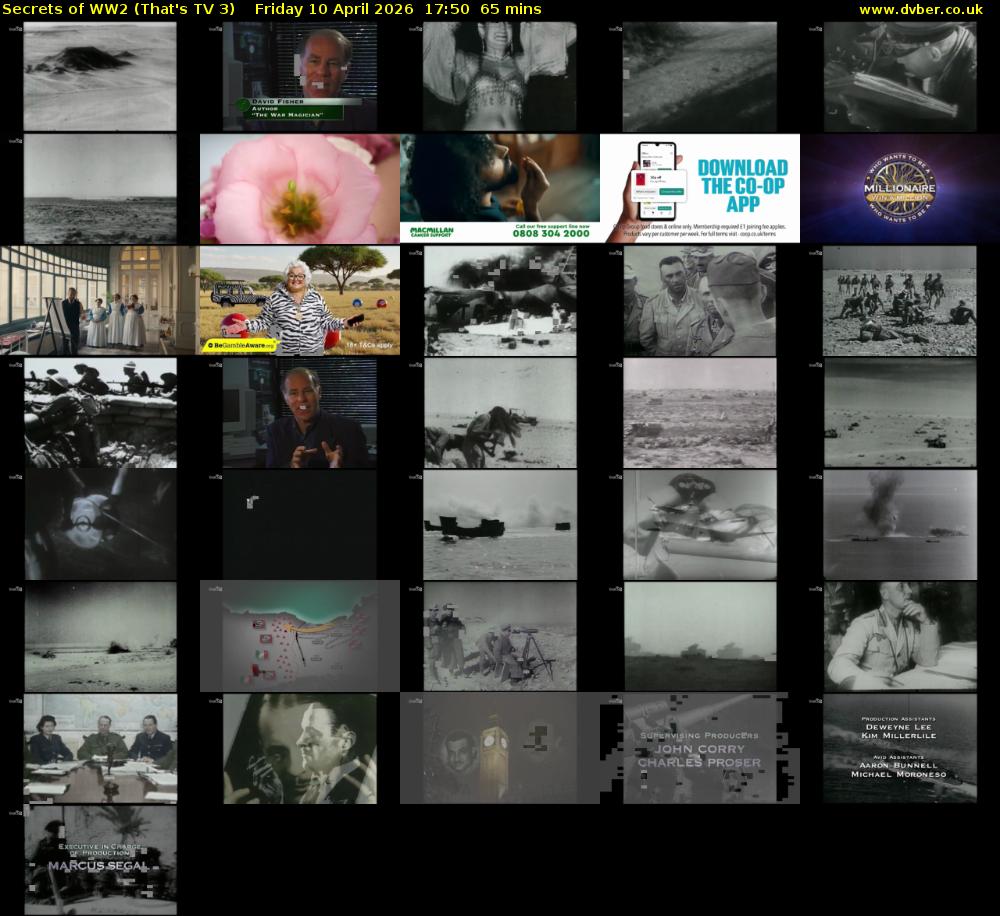 Secrets of WW2 (That's TV 3) Friday 10 April 2026 17:50 - 18:55