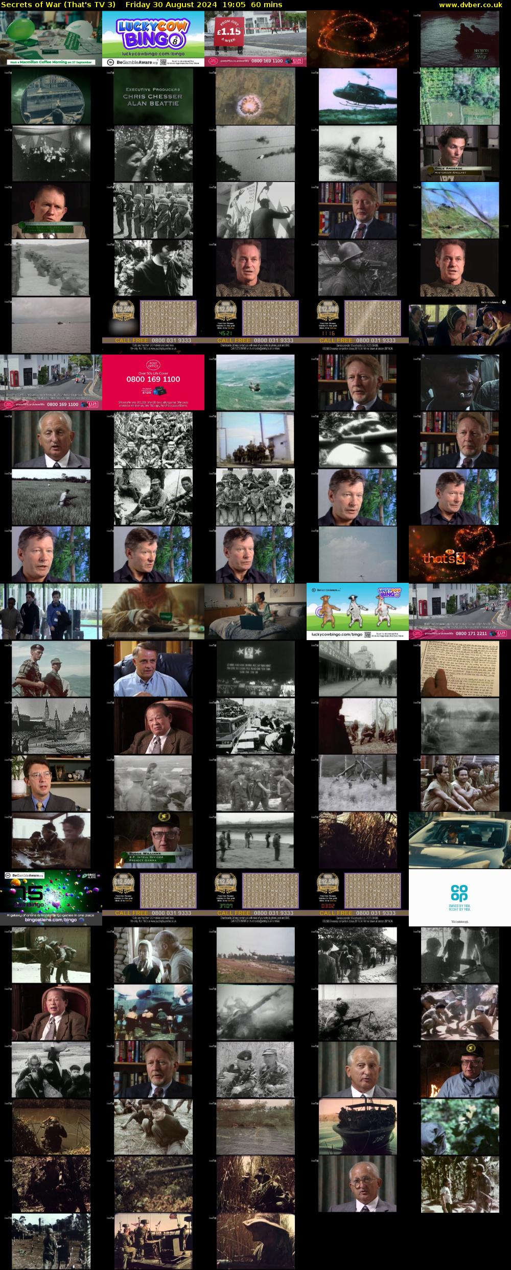 Secrets of War (That's TV 3) Friday 30 August 2024 19:05 - 20:05