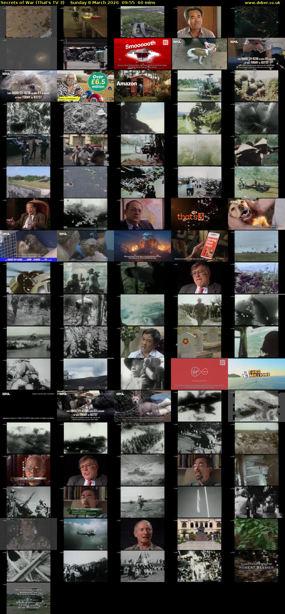 Secrets of War (That's TV 3) Sunday 8 March 2026 09:55 - 10:55