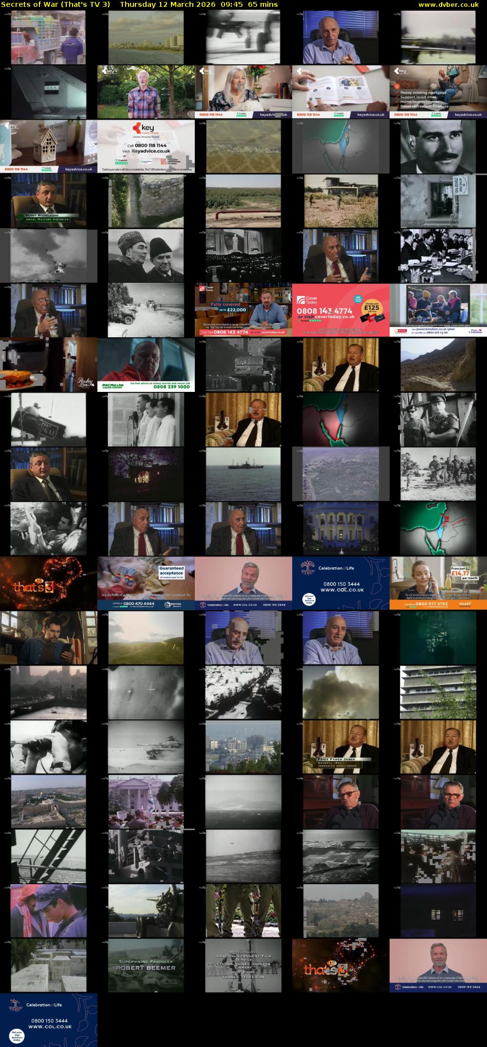 Secrets of War (That's TV 3) Thursday 12 March 2026 09:45 - 10:50