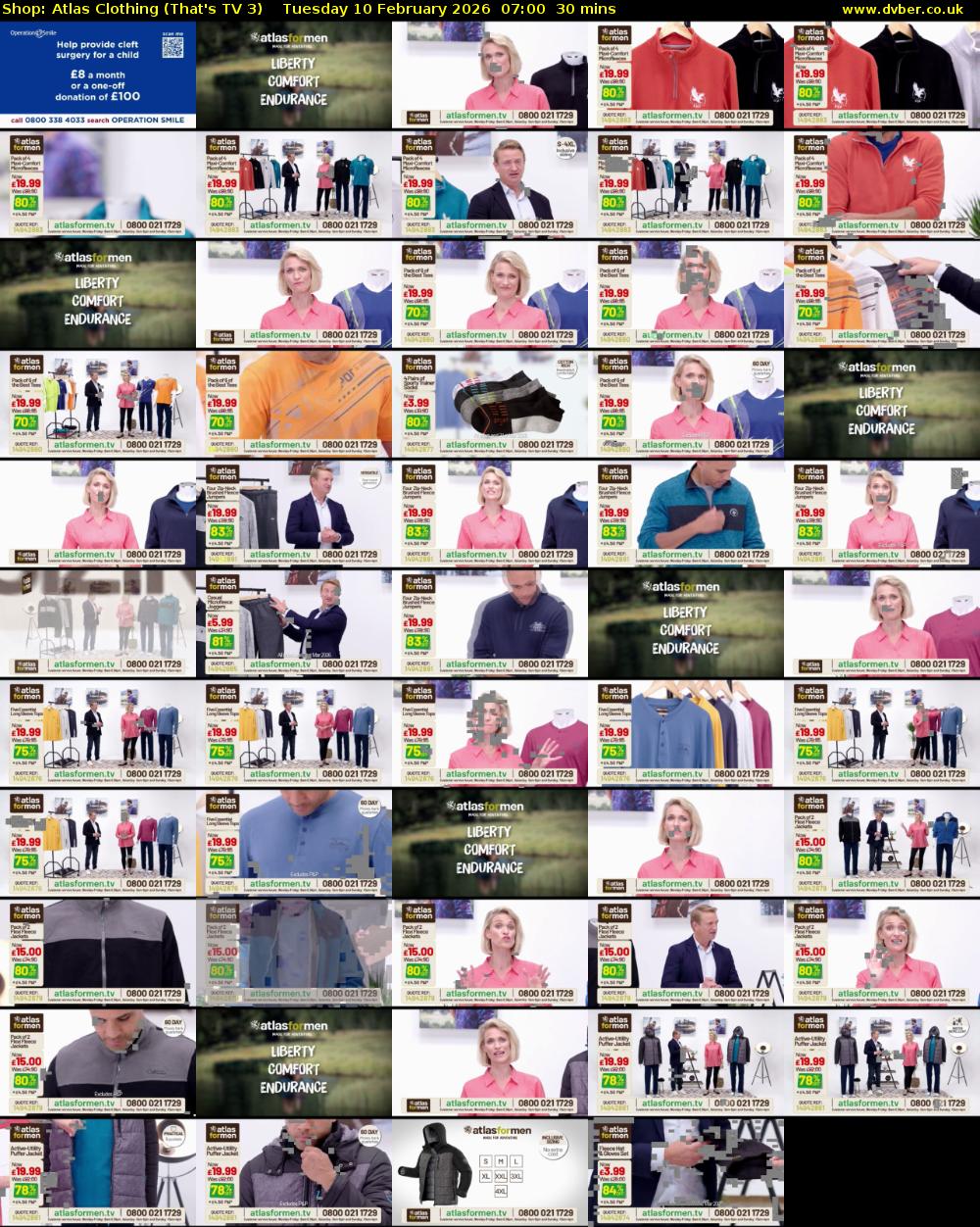 Shop: Atlas Clothing (That's TV 3) Tuesday 10 February 2026 07:00 - 07:30