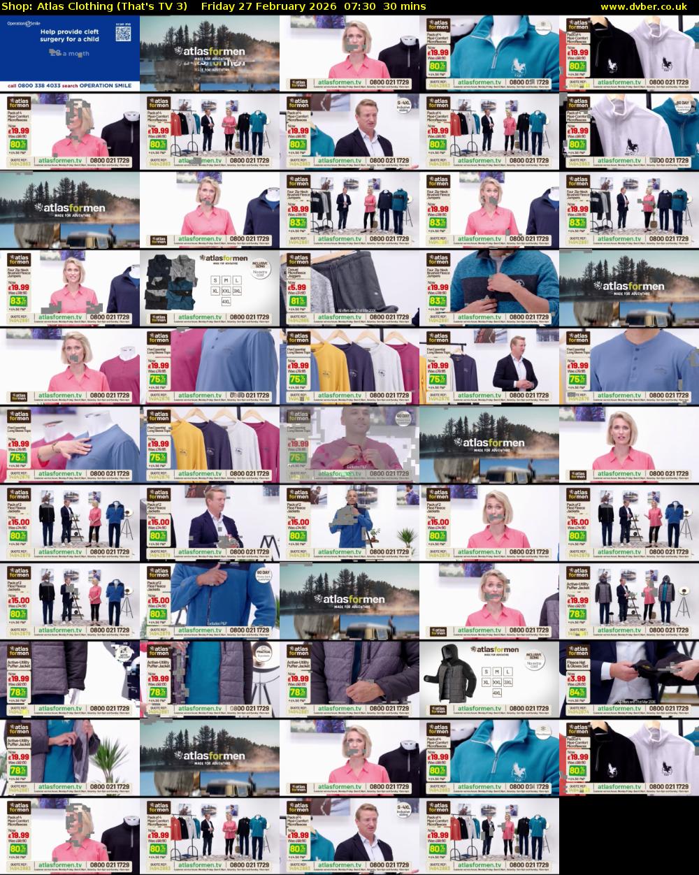 Shop: Atlas Clothing (That's TV 3) Friday 27 February 2026 07:30 - 08:00