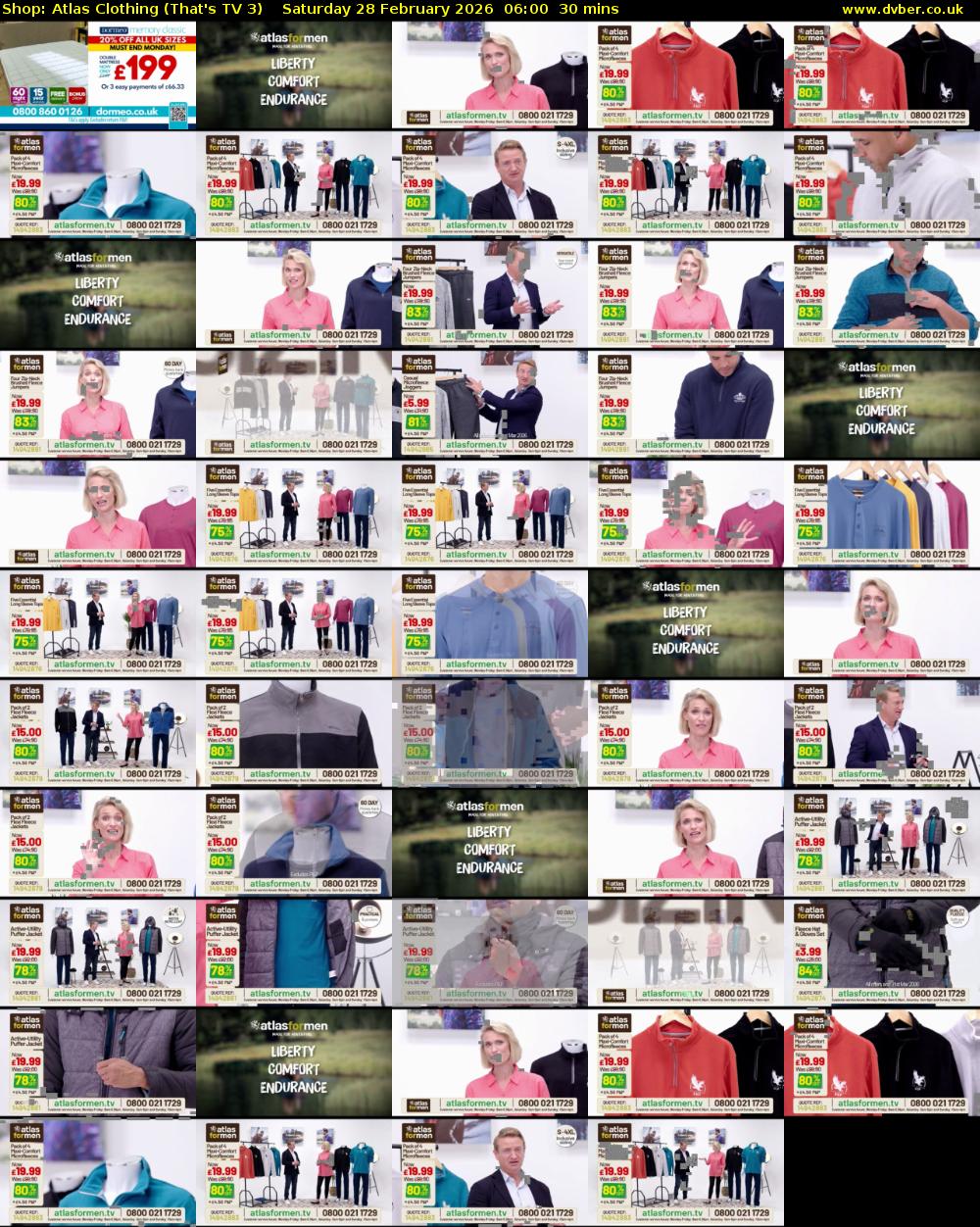 Shop: Atlas Clothing (That's TV 3) Saturday 28 February 2026 06:00 - 06:30