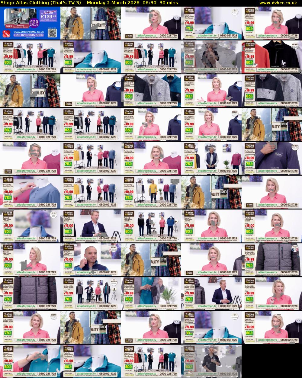 Shop: Atlas Clothing (That's TV 3) Monday 2 March 2026 06:30 - 07:00