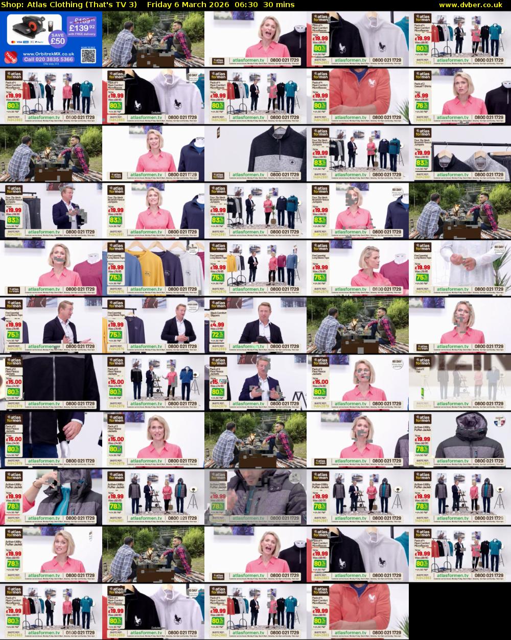 Shop: Atlas Clothing (That's TV 3) Friday 6 March 2026 06:30 - 07:00