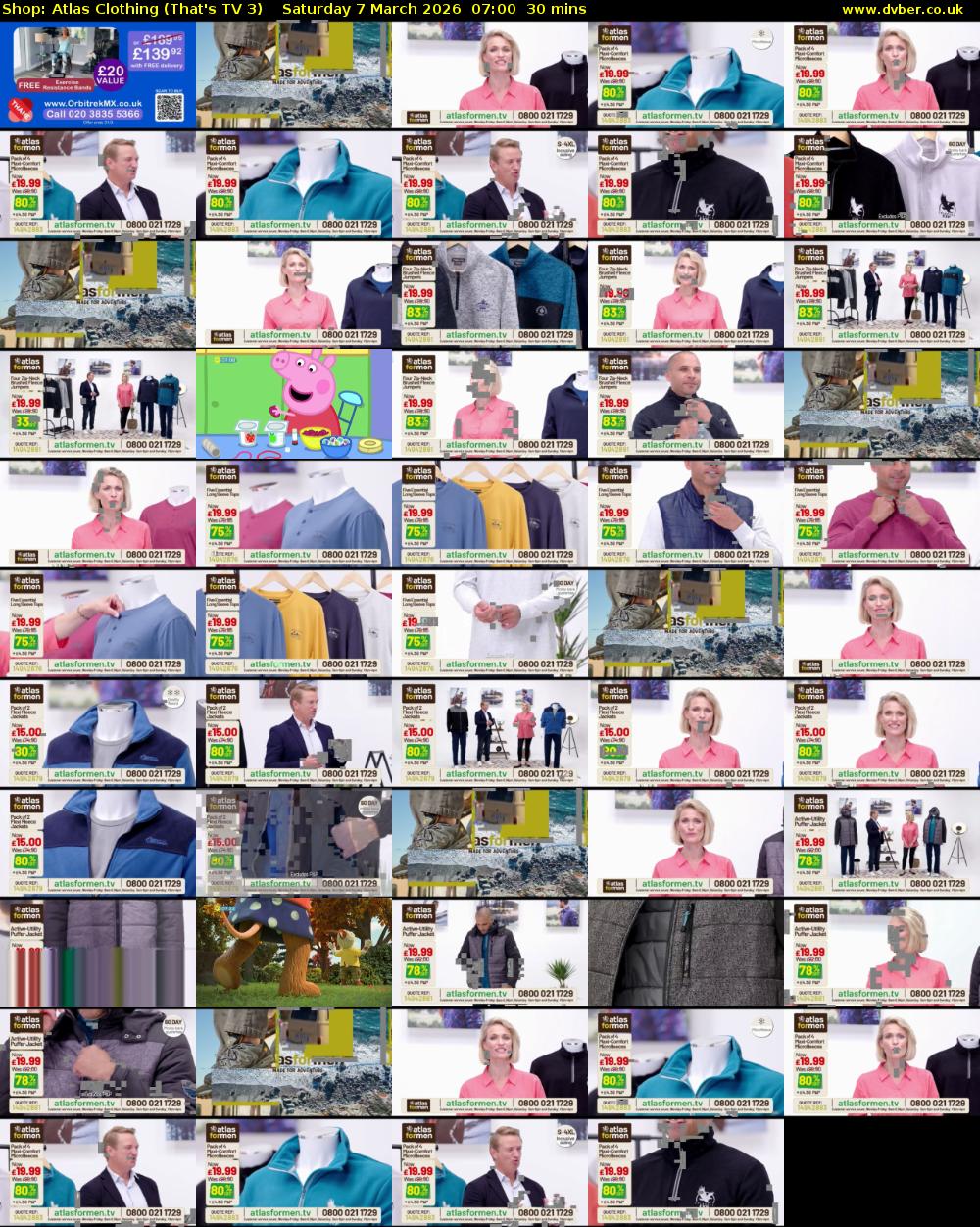 Shop: Atlas Clothing (That's TV 3) Saturday 7 March 2026 07:00 - 07:30