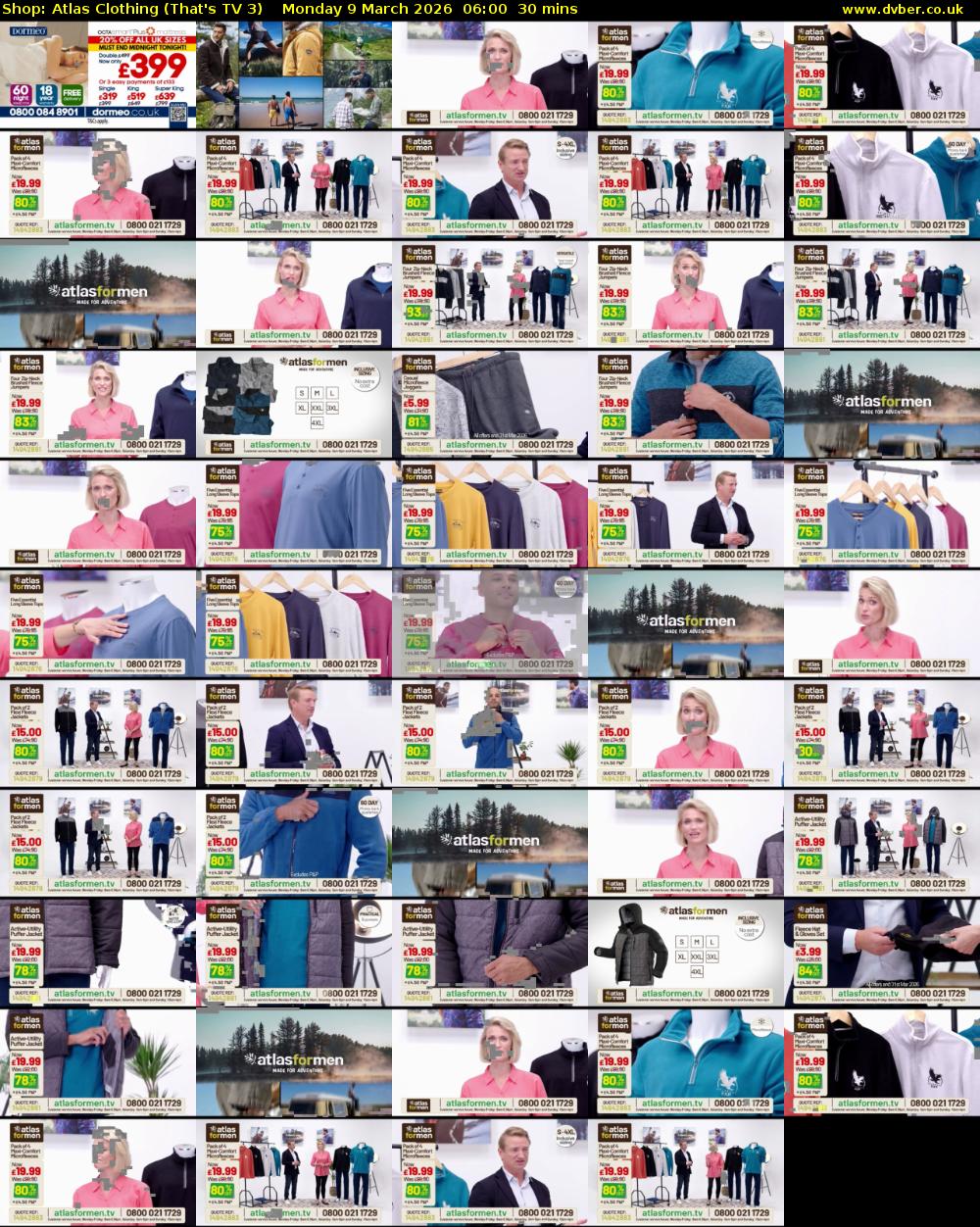 Shop: Atlas Clothing (That's TV 3) Monday 9 March 2026 06:00 - 06:30