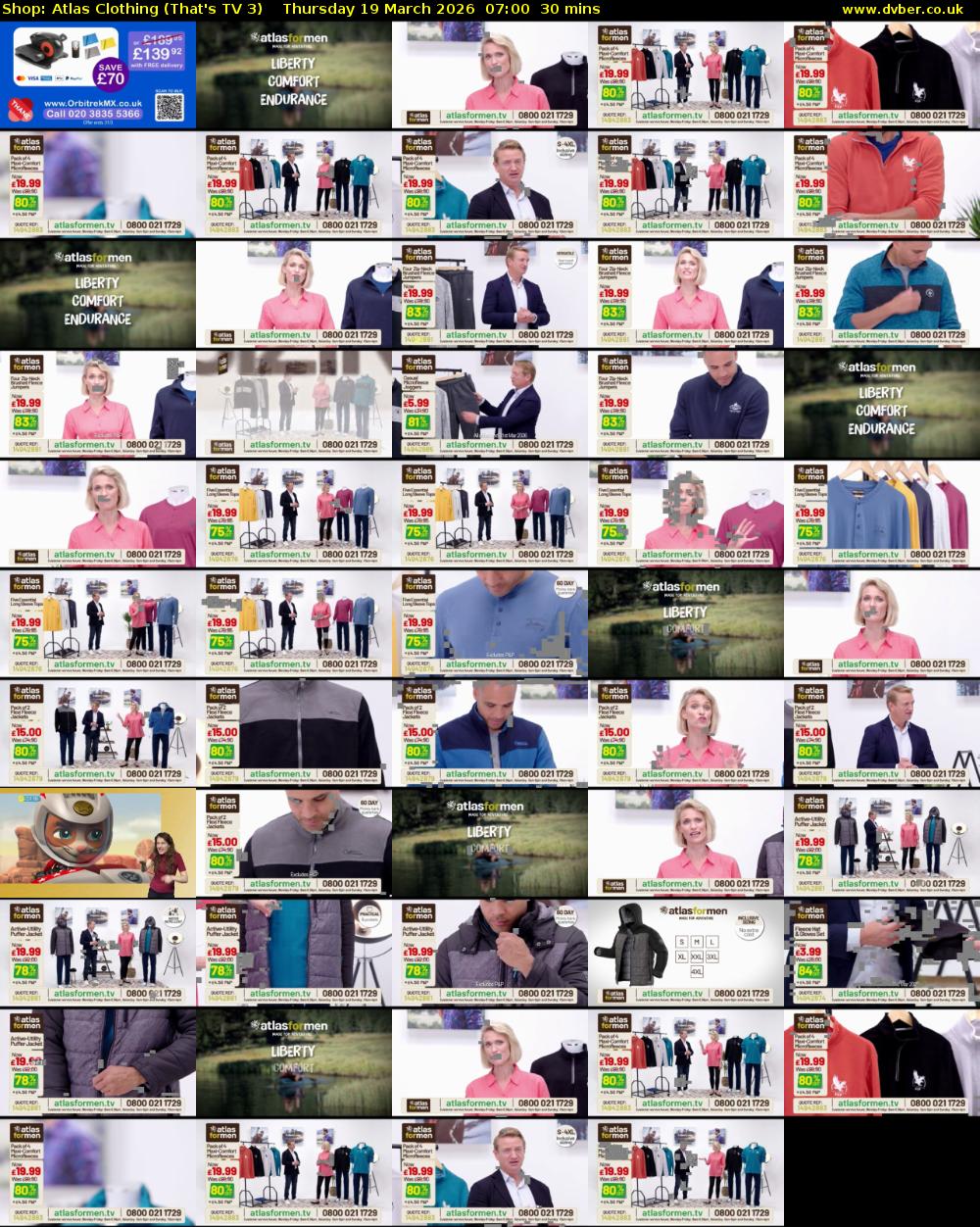 Shop: Atlas Clothing (That's TV 3) Thursday 19 March 2026 07:00 - 07:30