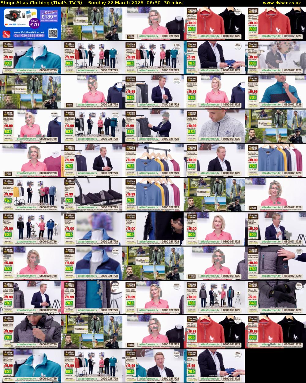 Shop: Atlas Clothing (That's TV 3) Sunday 22 March 2026 06:30 - 07:00
