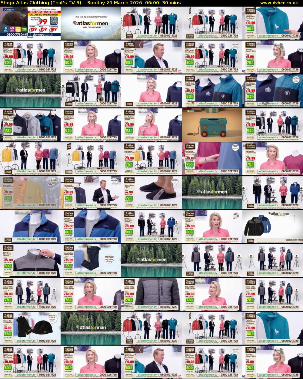 Shop: Atlas Clothing (That's TV 3) Sunday 29 March 2026 06:00 - 06:30