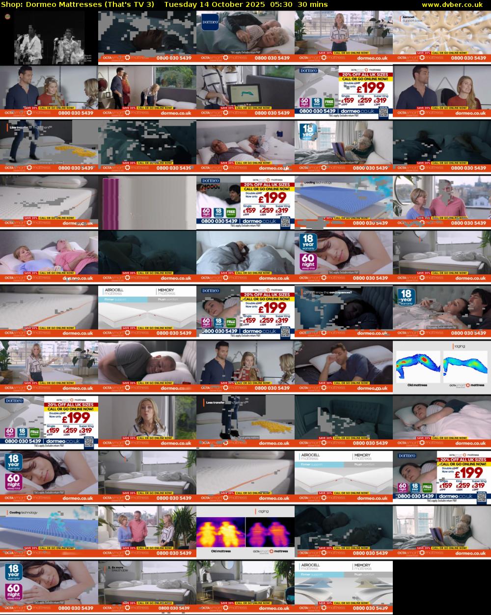 Shop: Dormeo Mattresses (That's TV 3) Tuesday 14 October 2025 05:30 - 06:00
