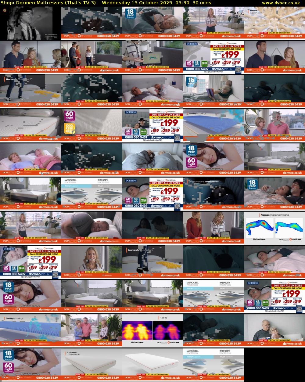Shop: Dormeo Mattresses (That's TV 3) Wednesday 15 October 2025 05:30 - 06:00