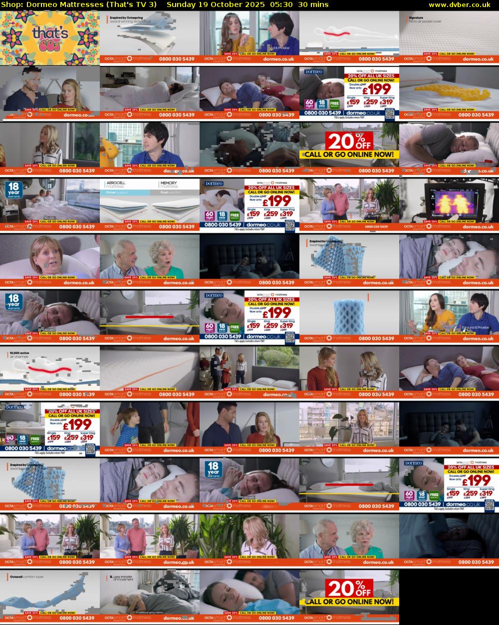 Shop: Dormeo Mattresses (That's TV 3) Sunday 19 October 2025 05:30 - 06:00