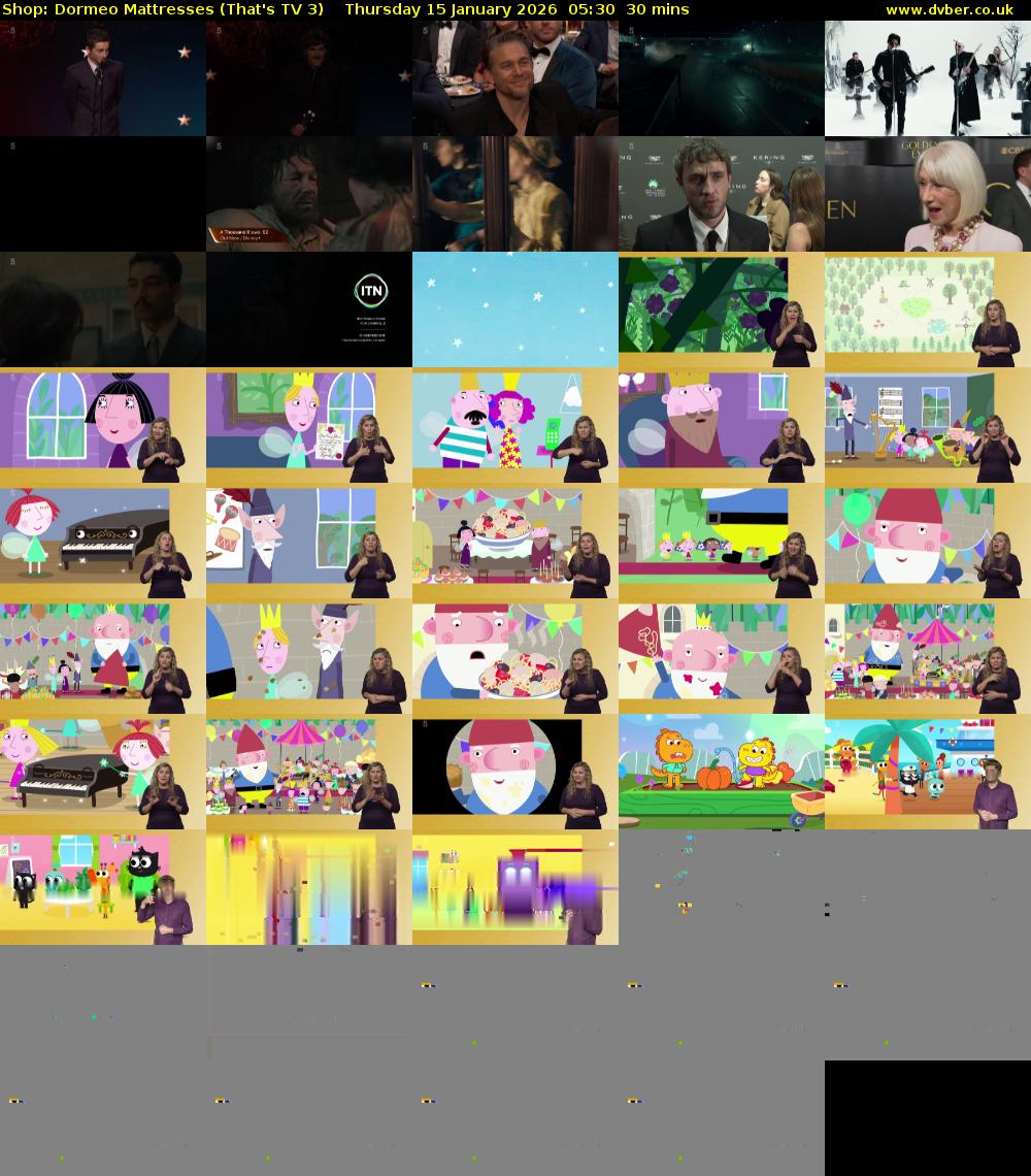 Shop: Dormeo Mattresses (That's TV 3) Thursday 15 January 2026 05:30 - 06:00