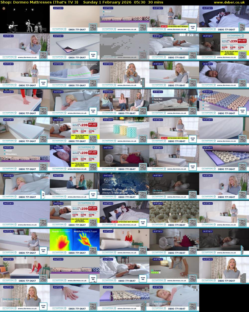 Shop: Dormeo Mattresses (That's TV 3) Sunday 1 February 2026 05:30 - 06:00