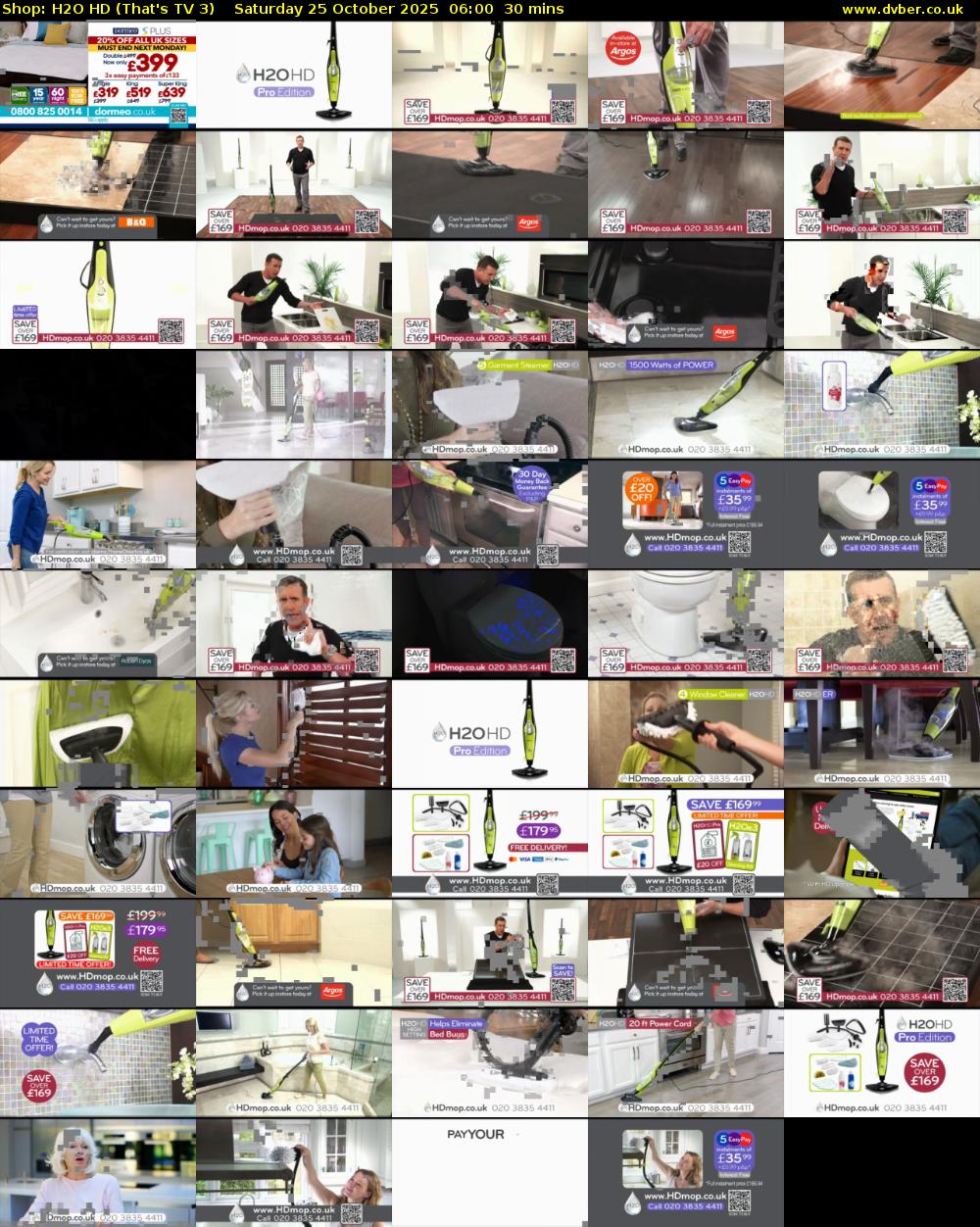 Shop: H2O HD (That's TV 3) Saturday 25 October 2025 06:00 - 06:30