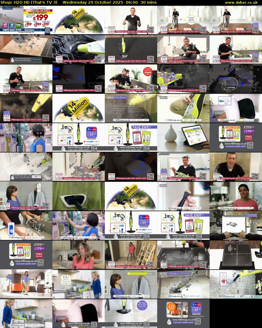 Shop: H2O HD (That's TV 3) Wednesday 29 October 2025 06:00 - 06:30