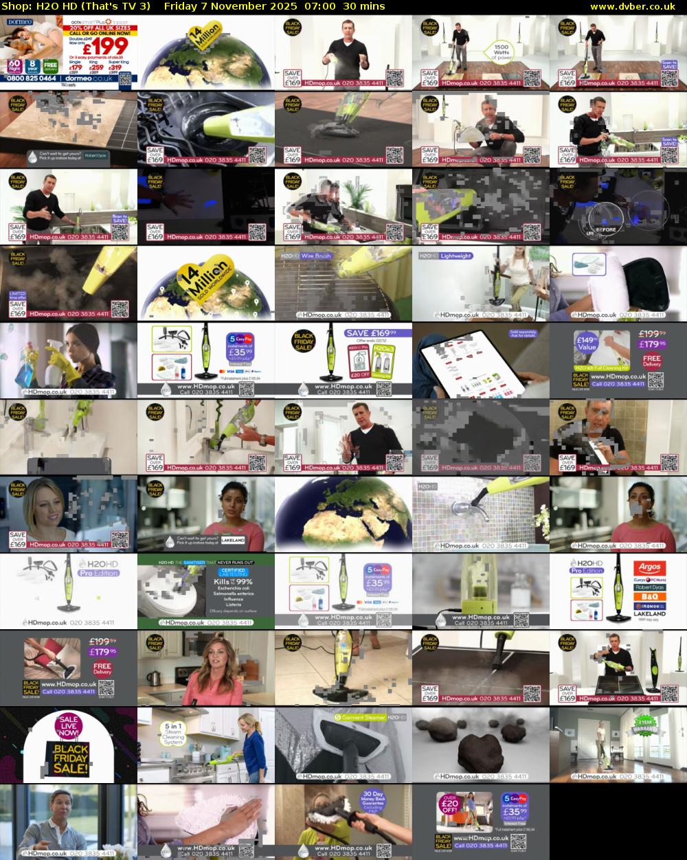 Shop: H2O HD (That's TV 3) Friday 7 November 2025 07:00 - 07:30