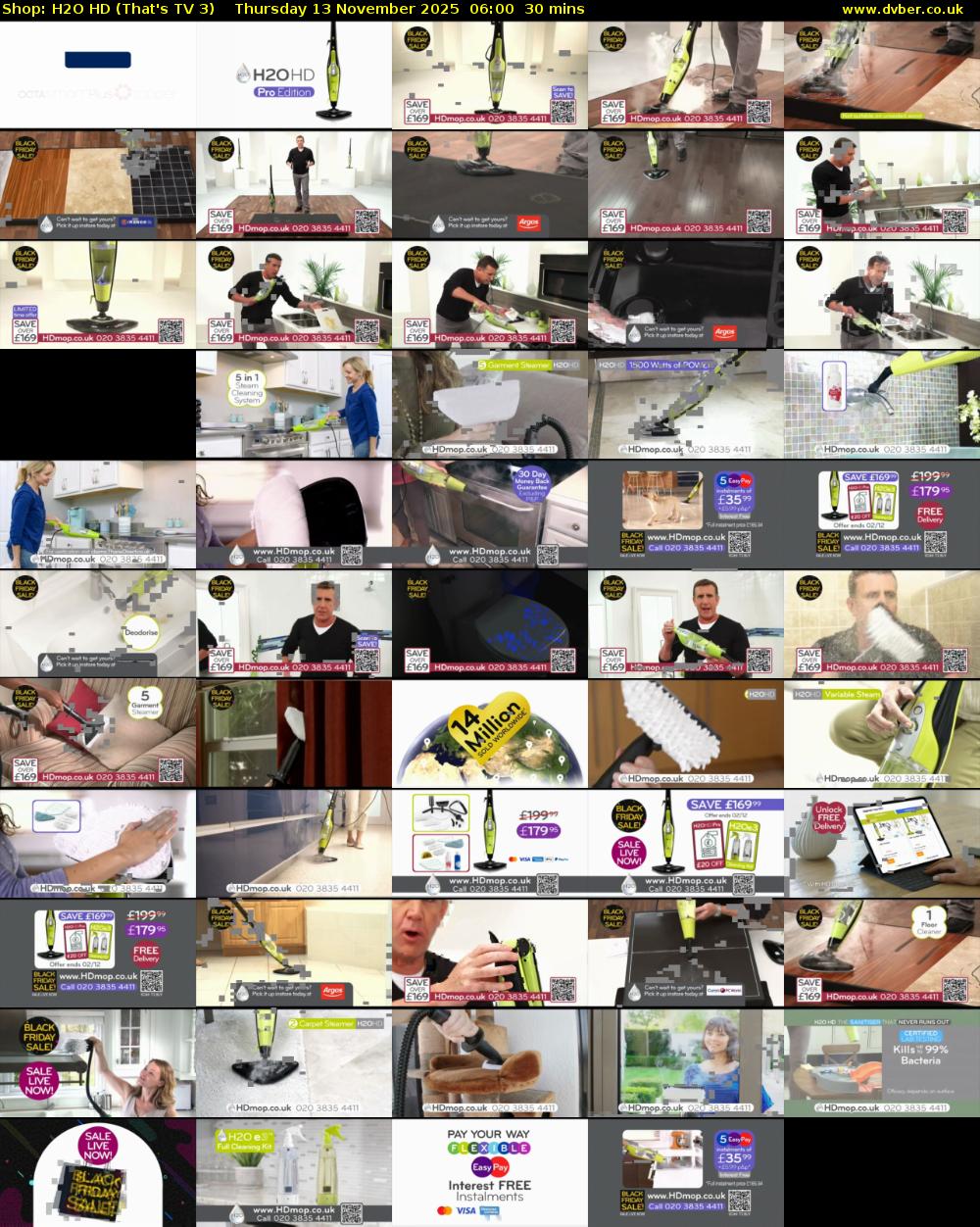 Shop: H2O HD (That's TV 3) Thursday 13 November 2025 06:00 - 06:30